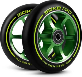 SOKE Kolieska kolobežky 110 mm zelené 2 ks