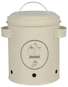 Kovová nádoba na cibuľu Vintage, 19,5x17 cm