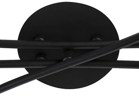 Moderné stropné svietidlo čierne 6-žiarovkové - Lofty