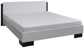 Manželská posteľ 160x200 cm Laurenia (biela + čierna) (s roštom). Akcia -18%. Vlastná spoľahlivá doprava až k Vám domov. 1123859