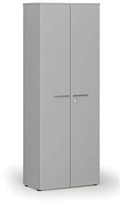 Kancelárska skriňa s dverami PRIMO GRAY, 2128 x 800 x 420 mm, sivá