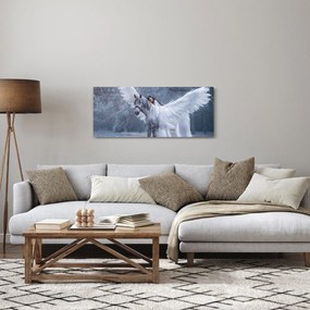 Obraz dievčaťa na jednorožcovi (120x50 cm)