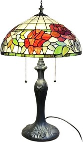 Stolné svietidlo Tiffany vitráž ROSE stojan Deluxe Ø36*60