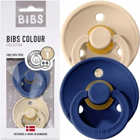 Kaučukové cumlíky BIBS Colour 0m+ 2ks Farba: čierna-biela