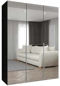 Skriňa Alicante III 150 čierna/strieborný