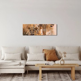 Obraz levice (s hodinami) (90x30 cm)