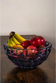 KRIŠTÁĽOVÁ MISKA BOHEMIA DIAMOND SMOKEY BLUE 280 MM