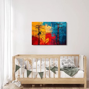 Obraz - Abstraktné elektrické vedenie (90x60 cm)