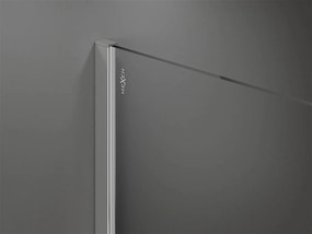 Mexen Kioto, sprchový kút typ Walk-In 80 x 80 cm, 8mm sklo-čierny vzor, chrómový profil, 800-080-202-01-70-080
