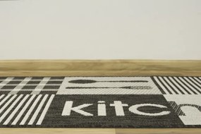 Protišmykový kuchynský koberec / behúň Flex 19053/08 tmavosivý