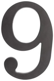 PSG 64.139 - plastová 3D číslica 9, číslo na dom, výška 180 mm, čierna