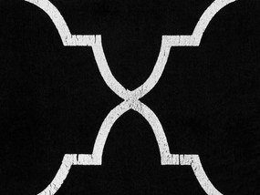 Viskózový koberec 140 x 200 cm čierna/strieborná YELKI Beliani