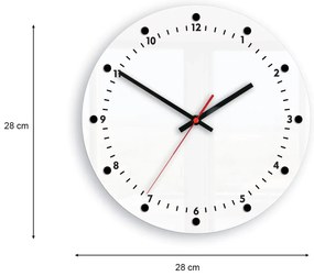 Nástěnné hodiny Mozes 28 cm černé/bílé