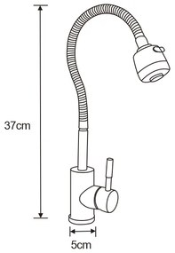 Mexen MAYA - Vysoká batéria/drezová, chrómová, 672400-00