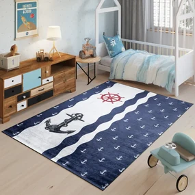 Detský koberec s jednoduchým námorníckym motívom Šírka: 80 cm | Dĺžka: 150 cm