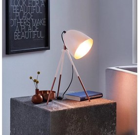Eglo 49727 - Stolná lampa CHESTER 1xE27/60W/230V biela/medená