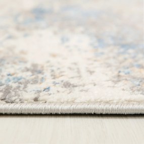 TA Koberec G509B WHITE/D_BLUE PORTLAND HIL Biely Obdĺžnikový Rozmer: 80x150 cm