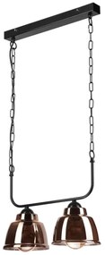 Luster na reťazi MARIO 2xE27/60W/230V mosadz