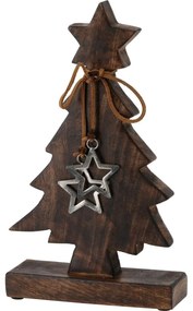 Vianočný stromček Stars z mangového dreva, 18 x 30 x 6 cm