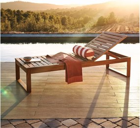 Drevené záhradné ležadlo v prírodnej farbe Sulamita – Kave Home