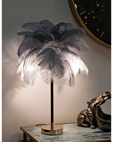 Stolová lampa v sivo-zlatej farbe (výška 55 cm) Palm – Mauro Ferretti
