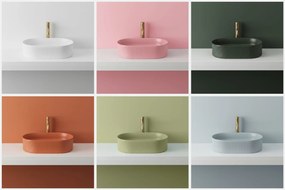 Rea Vanda, umývadlo na dosku 490x310x130 mm, biela lesklá, REA-U0603