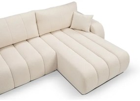 Rozkladacia rohová sedacia súprava DESIO pravá, úložný priestor, béžová