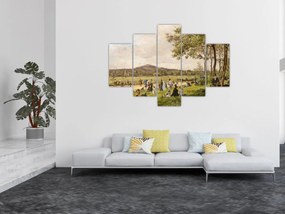 Obraz - French 19th Century, Race Course at Longchamps, reprodukcia (150x105 cm)
