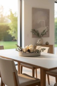 Dekoračná miska ORYVEN, sklolaminát, priemer 34 cm, beton design