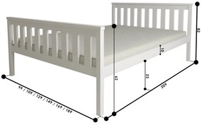 Posteľ KALEA 90 x 200 cm, biela Rošt: S latkovým roštom, Matrac: Matrac Somnia 18 cm