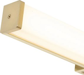 Kúpeľňová nástenná lampa mosadz 62 cm vrátane LED IP44 - Cascada