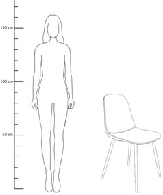 Jedálenská stolička SLANK sivá ALL 977972