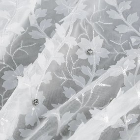 ZÁCLONA NA KRÚŽKOCH EVA MINGE INGA 140X250 CM BIELA