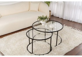 Konferenčný stôl Black-Transparent-80-60