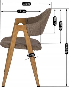 PROXIMA.store - Čalúnená jedálenska stolička RUIZ FARBA: sivá