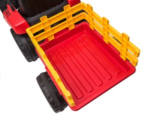 Elektrické autíčko Traktor s prívesom NV-X611 červené
