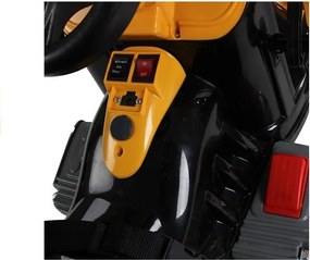 LEAN CARS Elektrický traktor s rýpadlom oranžový
