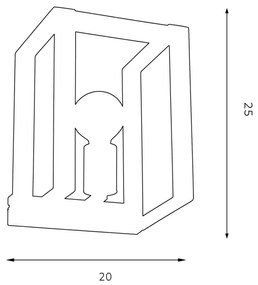 Nástenné svietidlo KARTEL 1xE27/60W/230V