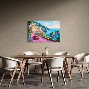 Obraz - Ružová cesta na pobreží (90x60 cm)