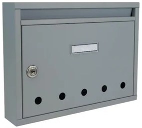 DOLS E-01 BASIC/K RAL7040 - poštová schránka s otvormi, do bytových a panelových domov, sivá