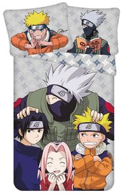 Bavlnené detské obliečky na jednolôžko 140x200 cm Naruto "Grey" – Jerry Fabrics