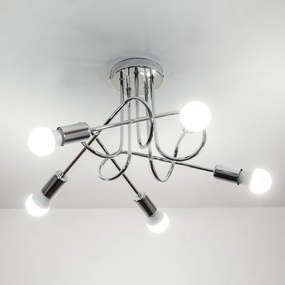 Prisadený luster OXFORD 5xE27/15W/230V lesklý chróm