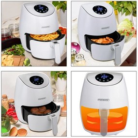InternetovaZahrada Teplovzdušná fritéza FRYER 1 white – 9 v 1 s dotykovým displejom 1485 W 3,6 l