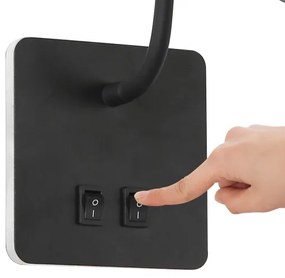 Brilagi - LED Flexibilná nástenná lampa MAYA Double LED/4W/230V + LED/3W čierna