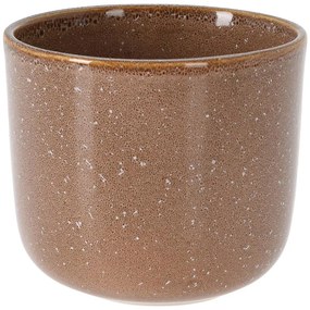 Hnedý porcelánový kvetináč