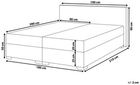 Kontinentálna posteľ 180 cm PREMIER 2 (s matracmi) (čierna). Vlastná spoľahlivá doprava až k Vám domov. 1007433