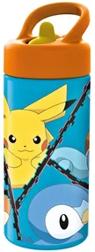 Športová fľaša na pitie Pokémon so slamkou