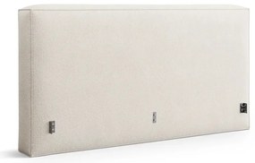 Krémovobiela čalúnená dvojlôžková posteľ s úložným priestorom s roštom 160x200 cm Simon Olivia – Micadoni