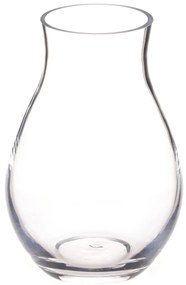 Váza sklenená v tvare hrušky číra 22cm