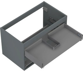 Mexen Box-A, závesná skrinka 80 cm, 2 zásuvky, grafitová matná, 91AX0-0800-470-2-66